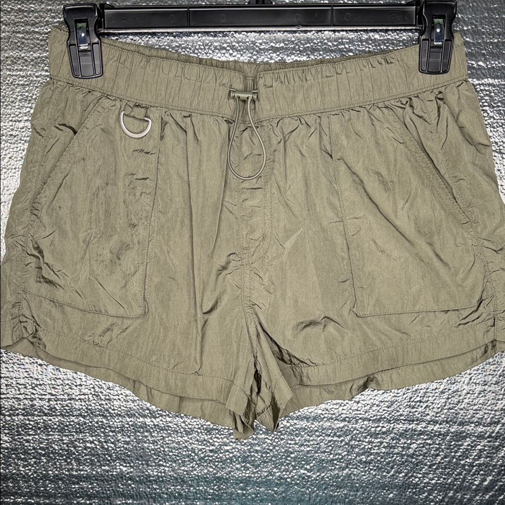 No Boundaries Women's Nylon Olive Athletic Shorts